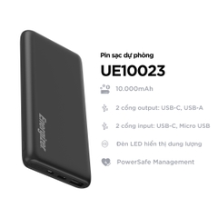 Sạc dự phòng Energizer 10,000mAh /3.7V Li-Polymer UE10023BK - Hàng chính hãng