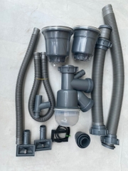 Xi Phông Rửa Bát 2 Hố Nhựa To. Cốc Lọc, Lắp Chậu Đúc, Xi Phông Thoát Nước Lắp Chậu Rửa Bát Inox