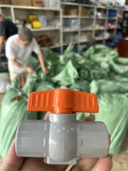 Van Nhựa Khoá Nước, Van Nhựa PVC Tay Cam, Không Vỏ Hộp, Cam Kết Kín Nước, Van Có Chân, Nhựa Dày Bóng, Tay Vặn Nhẹ, BH 24T Đổi Mới