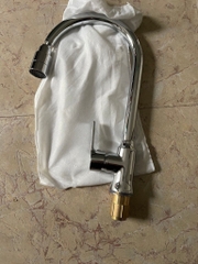 Vòi Rửa Bát 1 Lỗ Nóng Lạnh Đầu 306,  Vòi Cắm Chậu Rửa Bát Kèm 2 Dây Cấp, Đồng Mạ Crom, TSC