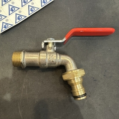 Vòi Nước Đồng 21 VYKO – Tay Gạt, Thân Đồng, Mõm Đồng Loại Dày, Đầu Vòi Lắp Nhanh Cho Dây Máy Giặt Và Khớp Nối Nhanh Cho Dây Mềm Tưới