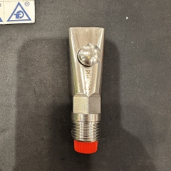 Núm Uống Tiết Kiệm Nước Cho Heo, Núm Mỏ Vịt, Chất Liệu 304, Nắp Vặn Nhựa Đỏ, Nặng 116g