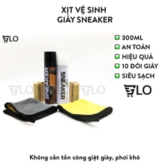 Chai Xịt Bọt Vệ Sinh Sạch Giày Sneaker Ximo Không Cần Giặt, Kèm Bàn Chải Và Khăn Lau