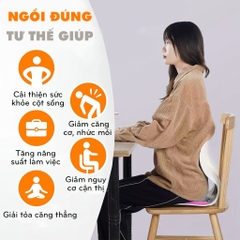 Ghế Công Thái Học Chống Gù Lưng, Ghế Bệt Văn Phòng Giúp Ngồi Thẳng Lưng Phù Hợp Trẻ Em, Sinh Viên, Người Đi Làm