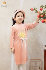 Áo dài nhung Bé gái size 2/12 tuổi