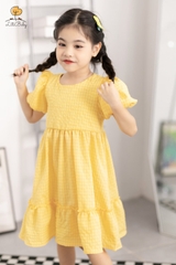 Váy kẻ tay bồng size 2/10 tuổi