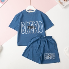 Bộ cotton Bé trai ngắn tay chữ BIS size 4/12T