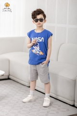 H414 Bộ cotton Bé trai sát nách size 2/10 tuổi