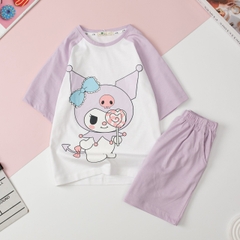 H447 Bộ cotton Bé gái tay giáp lăng size 4/12T