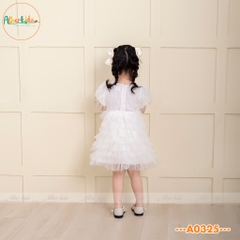 Váy bé gái công chúa trắng A0325