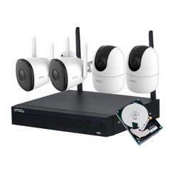 (IMOU) Bộ Kit 4 Camera Xoay Trong Nhà Và Cố Định Ngoài Trời (2MP)