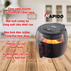 Nồi chiên không dầu Rapido RAF6.5D (Điều khiển điện tử)