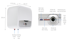 Bình nóng lạnh Ariston AN2 15RS - 15 lít