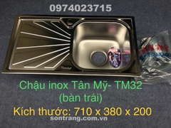 CHẬU INOX  TÂN MỸ 1 HỐ - 1 BÀN TM32