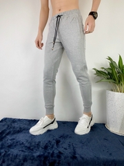 Quần Jogger Thun Trơn Màu Xám