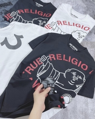 Áo Thun Thái Họa Tiết Đàn TRUE RELIGION Chữ Đỏ