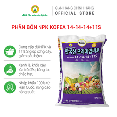 Phân Bón NPK Korea 14-14-14+11S - Bao 20Kg