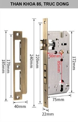 MOD85- Khóa Cửa đi bằng đồng