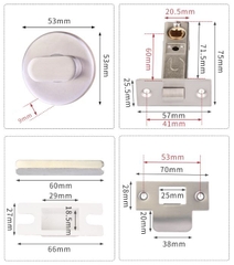 MOD92- Khóa cửa chốt trong không chìa