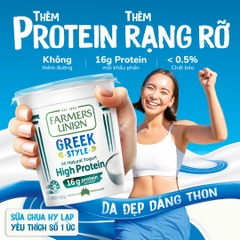 SỮA CHUA HY LẠP FARMERS UNION GREEK STYLE - HIGHT PROTEIN YOGURT 500G
