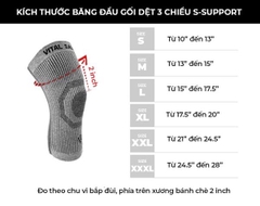 Bó gối hỗ trợ toàn diện Vital Salveo S-SUPPORT (2 màu sắc)