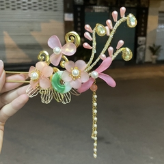 Trâm cài tóc hoa đào đính ngọc cổ trang mẫu mới t10/2023  giangpkc-phu-kien-thoi-trang
