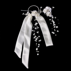 Cài tóc cô dâu hoa lụa trắng kèm trâm búi tóc mẫu mới t3/2023  giangpkc-phu-kien-thoi-trang