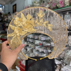 Thanh Lý mấn mỹ nhân vàng đồng ren  cao 12cm Giangpkc  giangpkc-phu-kien-thoi-trang