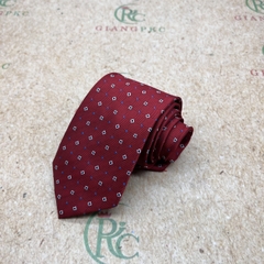 Cà vạt nam trung niên 8cm đỏ đậm ô vuông   giangpkc-phu-kien-thoi-trang 32023 TP HCM