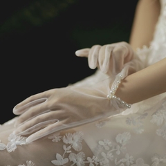 Găng tay cô dâu voan viền cổ tay hạt trai Giangpkc T3-2023 SP2222696 giangpkc-phu-kien-thoi-trang