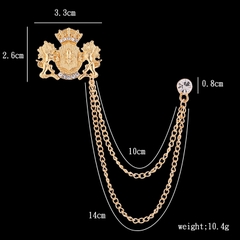 Cài áo vest nam nữ Lá chắn Vương miện sư tử biểu tượng hoàng tộc Giangpkc  giangpkc-phu-kien-thoi-trang