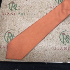 Cà vạt nam màu cam gân trơn đẹp tự thắt 8cm mới đẹp 2023 Giangpkc