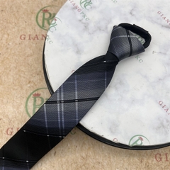 Cà vạt nam mẫu thắt sẵn dây kéo 6cm cao cấp màu đen xám mới nhất 2023 Giangpkc