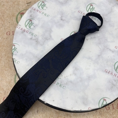 Cà vạt nam mẫu thắt sẵn dây kéo 6cm màu xanh đen họa tiết kiểu mới nhất 2023 Giangpkc