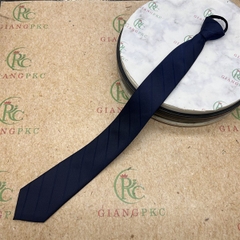 Cà vạt nam mẫu thắt sẵn dây kéo 6cm màu xanh đen nổi mẫu mới nhất 2023 Giangpkc