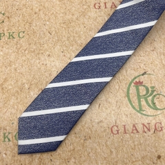 Cà vạt nam mẫu thắt sẵn dây kéo 6cm cao cấp màu xanh xám mới nhất 2023 Giangpkc
