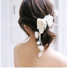 Cài tóc cô dâu hoa lá voan mẫu cài tóc mềm nhẹ nhàng Hàn Quốc mới t1/2024