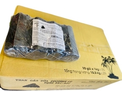 THÙNG 10KG THAN GÁO DỪA COCONUT CO – THÙNG 10KG THAN KHÔNG KHÓI CHUYÊN DÙNG NƯỚNG BBQ - HÌNH LỤC GIÁC (4VIÊN/KG )