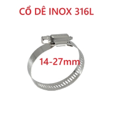 Cổ Dê Inox 316, Kích Thước  D: 14-27mm W: 12.7mm T: 0.6m