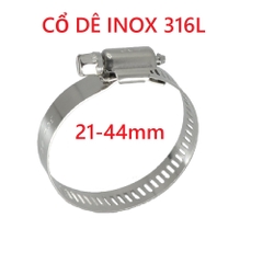 Cổ Dê Inox 316, Kích Thước  D: 21-44mm W: 12.7mm T: 0.6mm