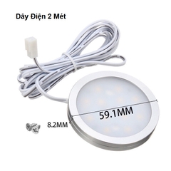 60mm Đèn Ốp Trần mini 12V Sáng Vàng, Loại nhỏ, đk 60mm, dày 8.2mm