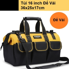 Túi Dụng Cụ Đế Vải Siêu Bền Winhunt 16 inch, Màu Vàng, kích thước 36*17*25 cm, nặng 0.8 kg