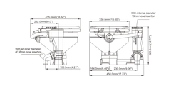 Bồn Cầu Toilet  Bằng Sứ, Điện 12V, 3/4