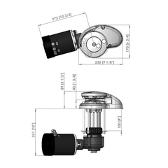 RC10-8 Tời điện Maxwell 8mm DIN766. Model: RC10-8 , Điện 12V Công Suất 1000W, Cho tàu Du Thuyền