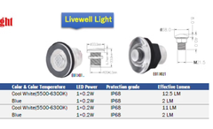 Đèn Lối Đi, Đèn Cầu Thang, Đèn Dưới Nước 12V LED Xanh Dương, Chống Nước IP68, Mã S40160-5