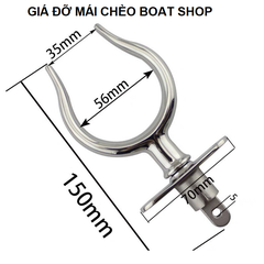 Giá Đỡ Mái Chèo Inox 316, Kích Thước 150x35mm, Mã ZB1501