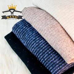 Áo len cổ lọ gân nam nữ T012