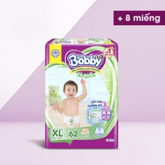 [Tặng 8 miếng] Tã/Bỉm quần Bobby siêu thoáng XL62