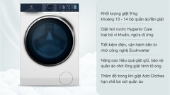 Máy giặt Electrolux Inverter 9 kg EWF9024P5WB (MÀU TRẮNG)