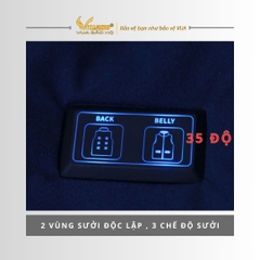 Áo sưởi Ấm Super Heating Yamako 9 vùng sưởi nhiệt màu XANH THAN